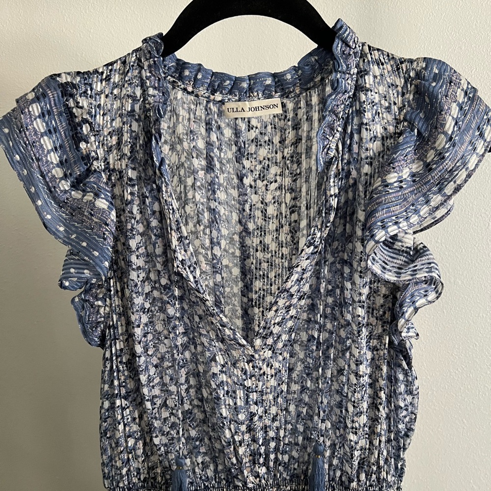Ulla Johnson Short Sleeve Floral Dress // sz 2